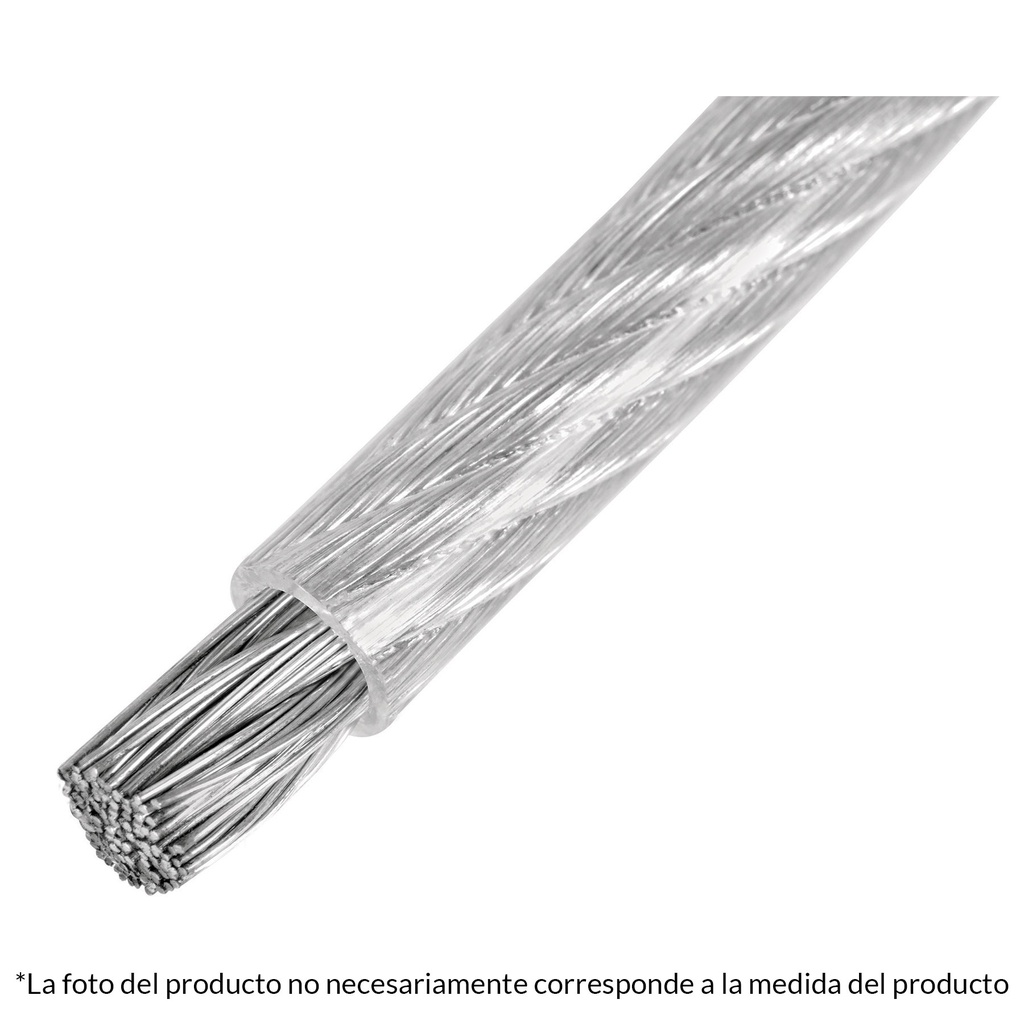 CABLE DE ACERO GUAYA ENCAUCHADA 1/16 X 3/32 POR MT