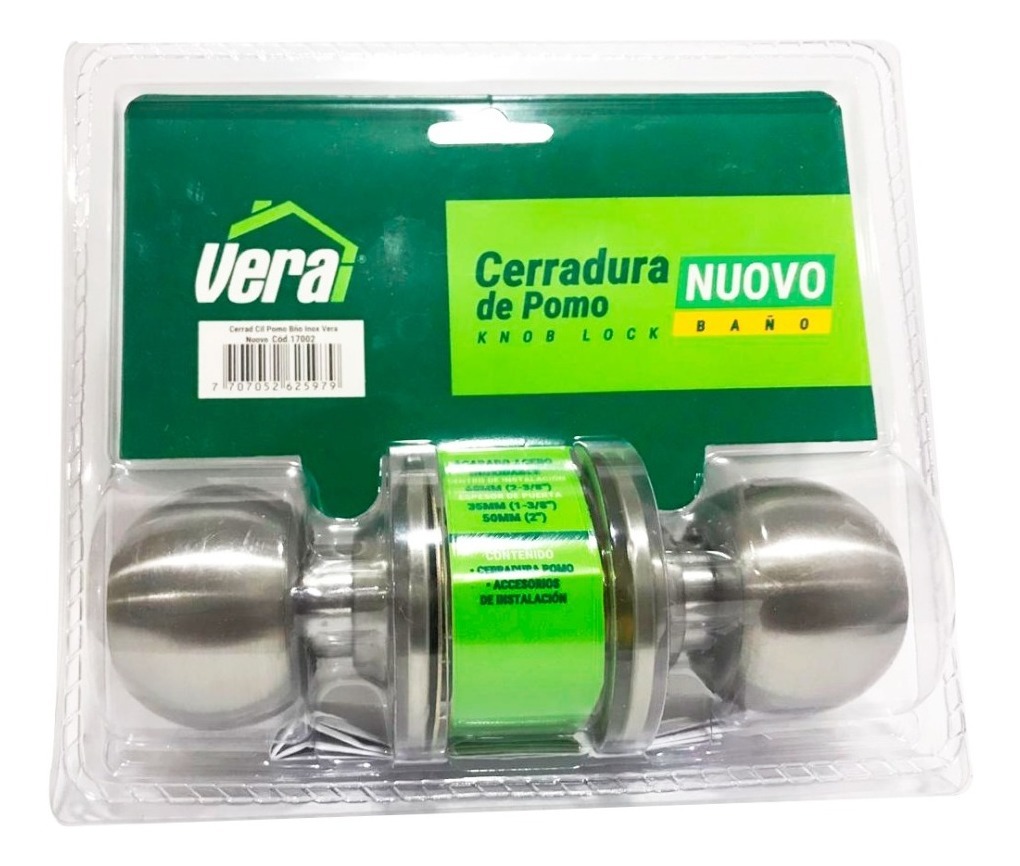 CERRADURA POMO ACERO ENTRADA PRINCIPAL
