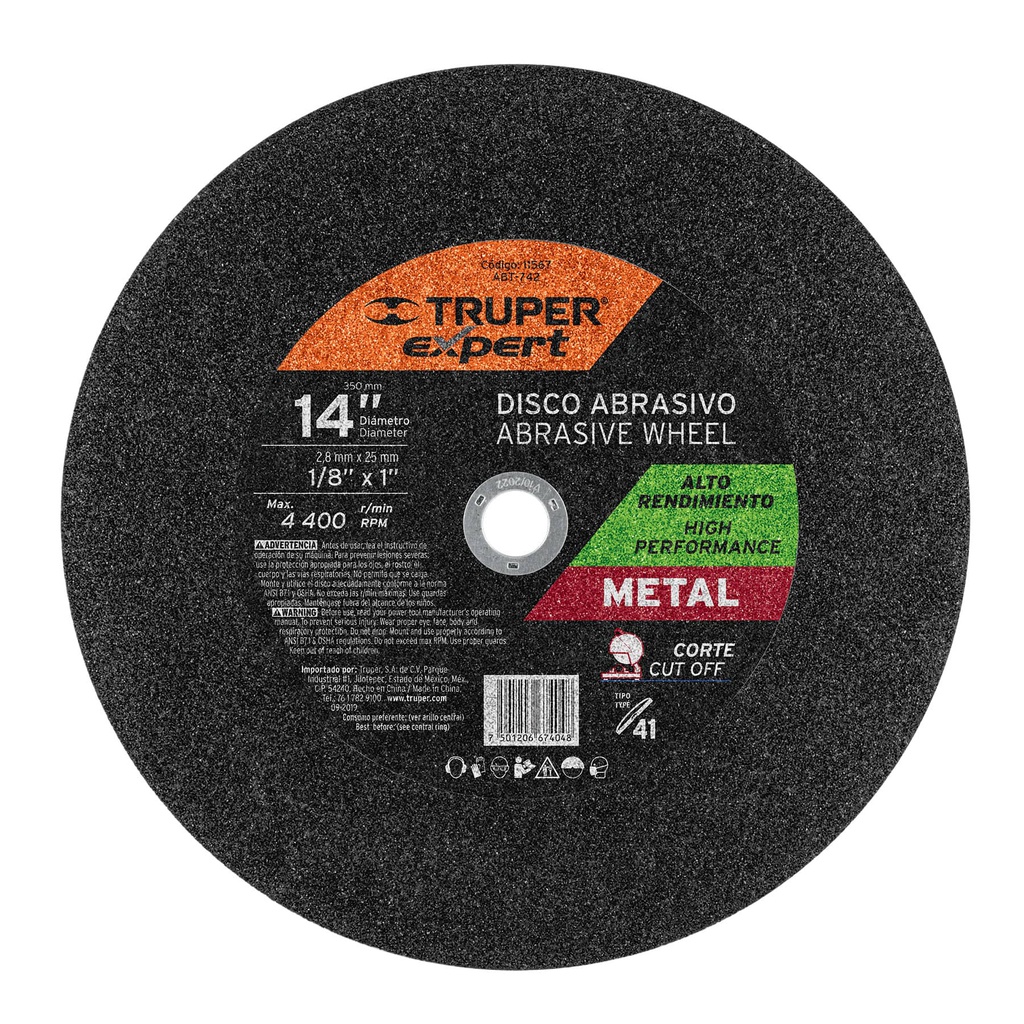 DISCO TRONZADORA 14'' TRUPER