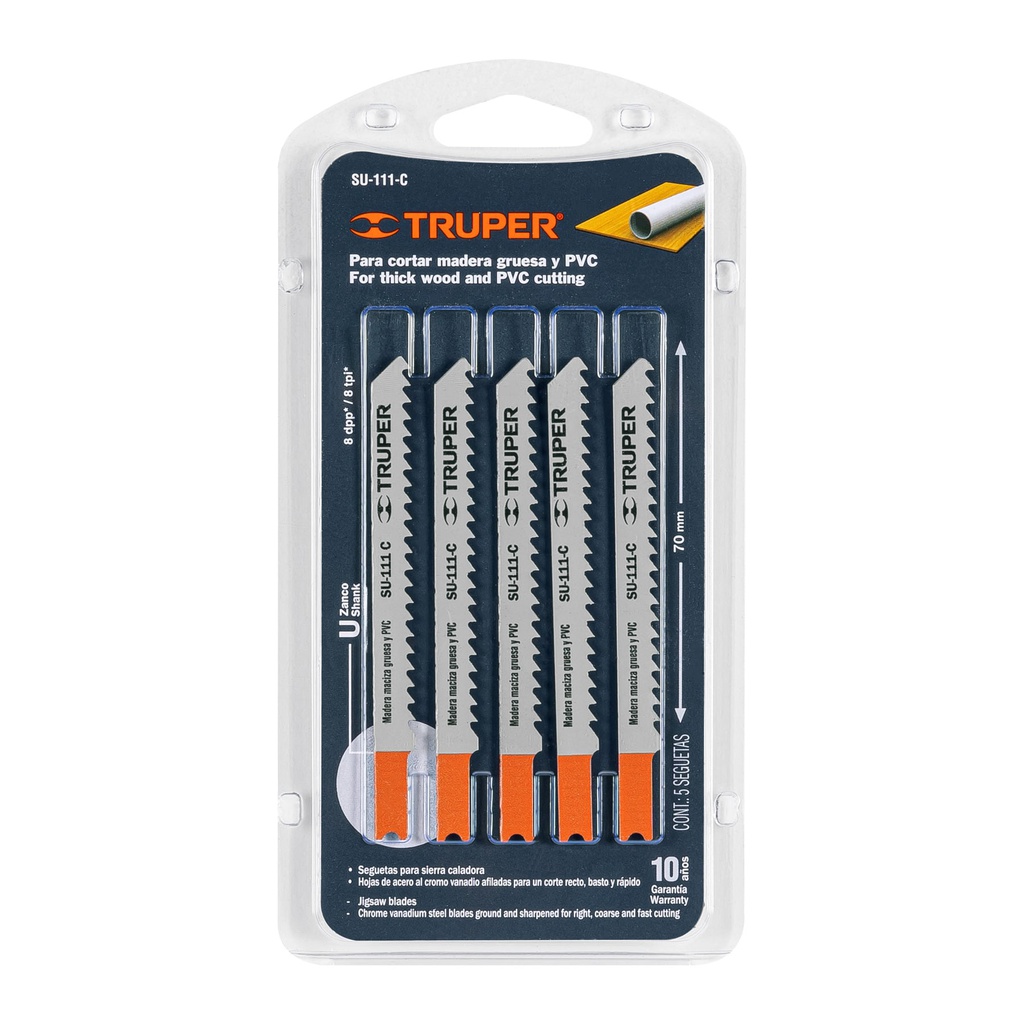 JUEGO CUCHILLA CALADORA 5 PCZ TRUPER 18137