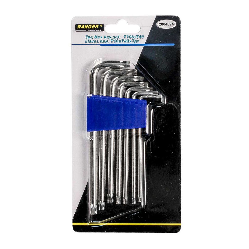 LLAVES TORX JUEGO RANGER CLIP AZUL