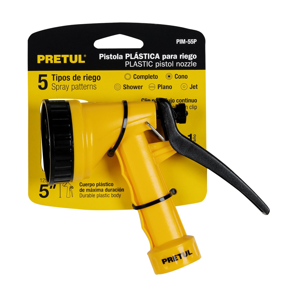 PISTOLA PLASTICA JARDIN 5 FUNCIONES TRUPER