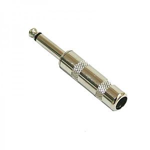 PLUG MONOFONICO METALICO 1/4 MICROFONO