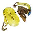 REATA CON RATCHET AMARILLA 25MM X 5MT
