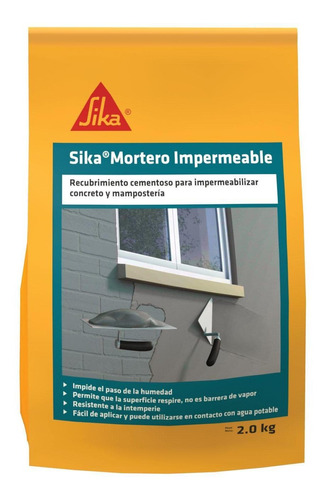 SIKA MORTERO IMPERMEABLE GRIS 10KL