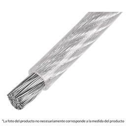 [1010] CABLE DE ACERO GUAYA ENCAUCHADA 1/16 X 3/32 POR MT